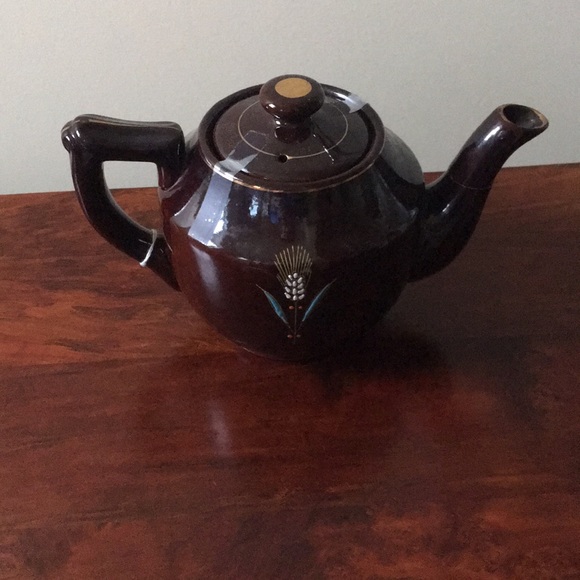 Teapot brown handpainted Flower design from Japan - Picture 6 of 8